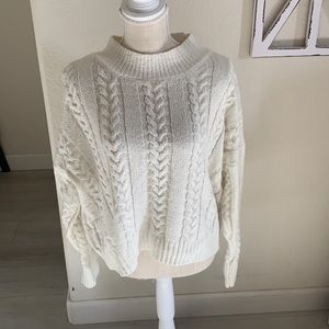 White knit long sleeve